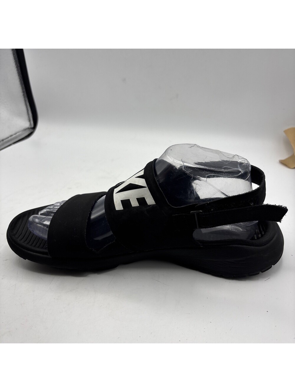 Nike Tanjun Sandal Black White Womens 882694-001 Size 9 - Picture 5 of 8